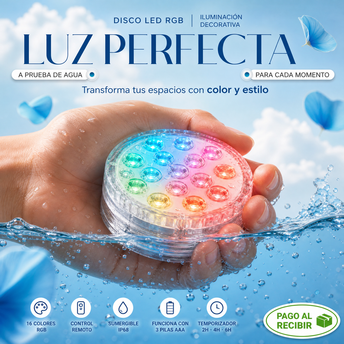 Luz Led Subacuatica De Buceo — vista 1