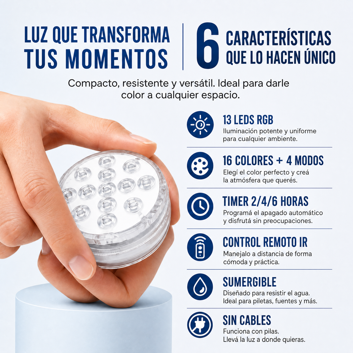 Luz Led Subacuatica De Buceo — vista 3