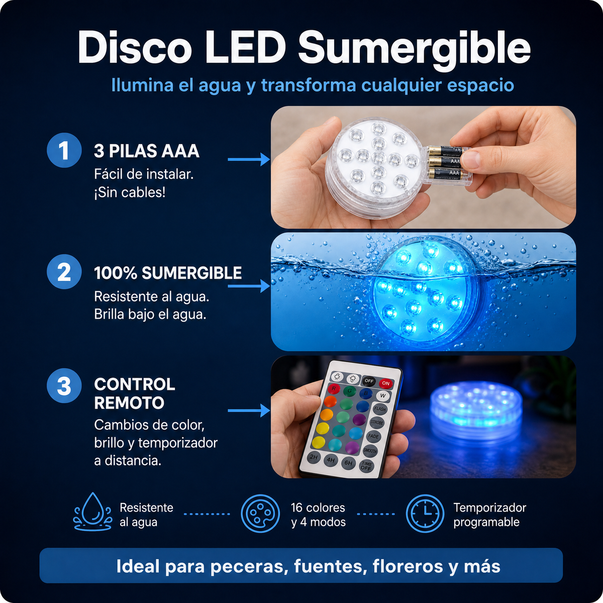 Luz Led Subacuatica De Buceo — vista 4
